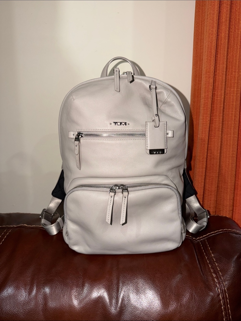 ‼️Tumi Voyageur Halle Leather Backpack